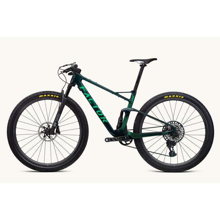 Factor Lando XC Sram XX1 Eagle AXS Crystal Green pilnos amortizacijos kalnų dviratis