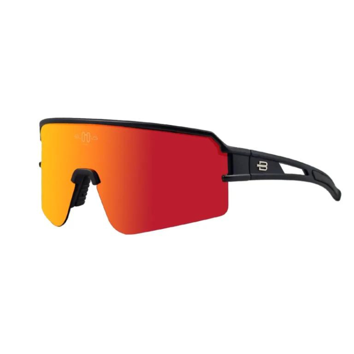 BLOOVS FLANDES Matte Black Red sportiniai akiniai nuo saulės