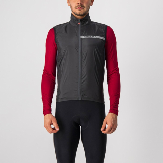 Castelli SQUADRA STRETCH Light Black/Dark Gray dviratininko liemėnė nuo vėjo