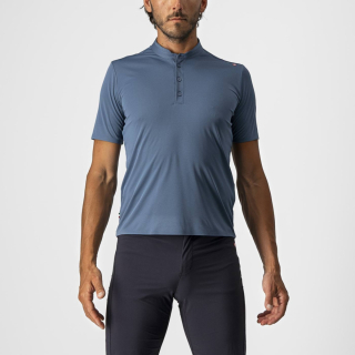 Castelli TECH 2 POLO Light Steel Blue polo marškinėliai