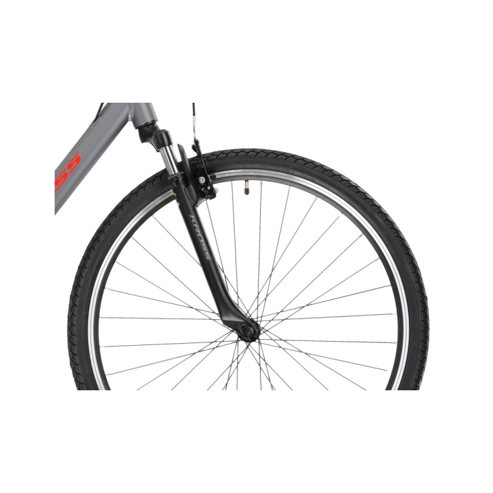 KROSS Evado 1.0 pew-red m hibridinis dviratis (28")