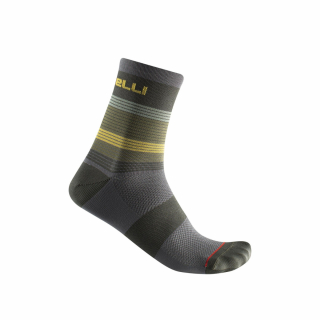 Castelli SCIA 12 Military Green/Saffron - Forest kojinės