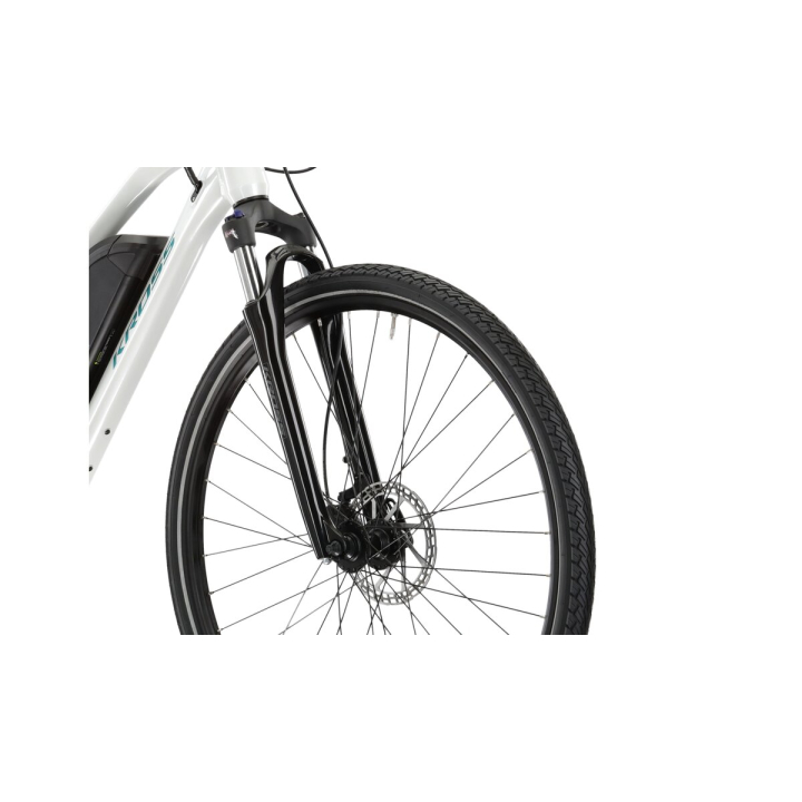 KROSS Evado Hybrid 1.0 D SH whi-tur g elektrinis moteriškas hibridinis dviratis