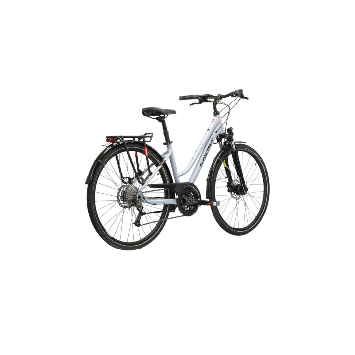 KROSS Trans 6.0 D gry-bla p moteriškas miesto dviratis (28")