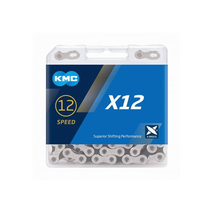 KMC X12 Silver/Black 126 Links su MissingLink grandinė 12 pavarų                                                        