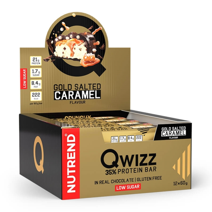 NUTREND QWIZZ PROTEIN BAR Salted Caramel 60 g baltyminis batonėlis
