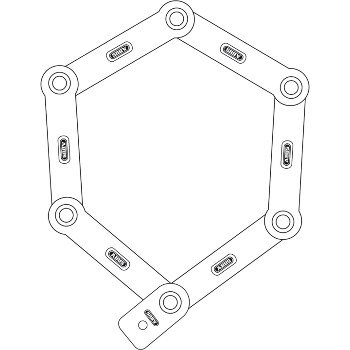 ABUS Bordo uGrip 5700C/80 Red SH Sulankstoma Kodinė Spyna