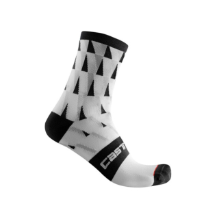 Castelli PENDIO 12 White/Black-Gray Kojinės Dviratininkėms