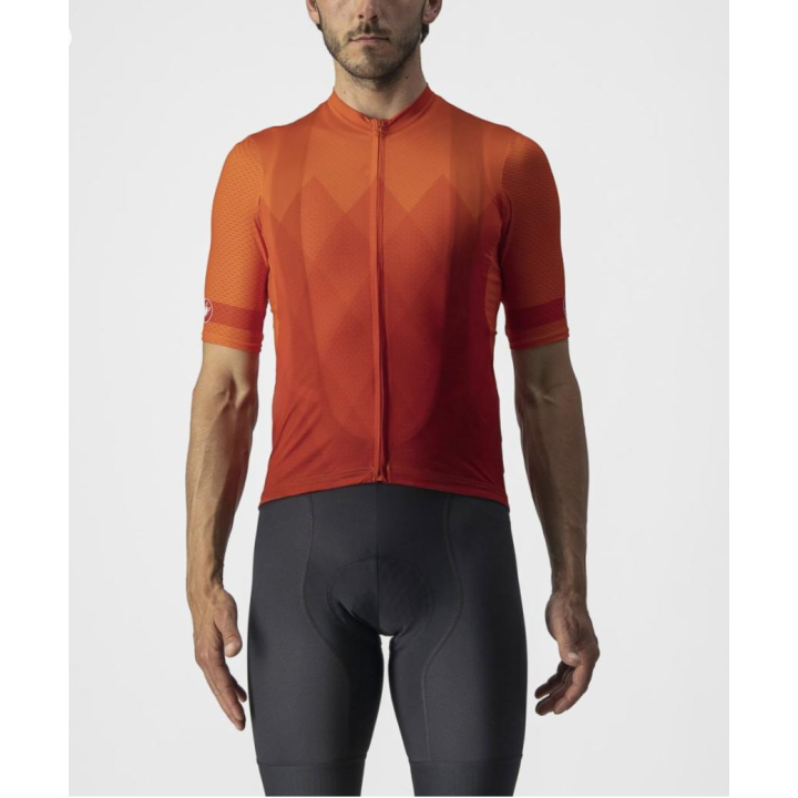 Castelli A TUTTA oranžiniai dviratininko marškinėliai