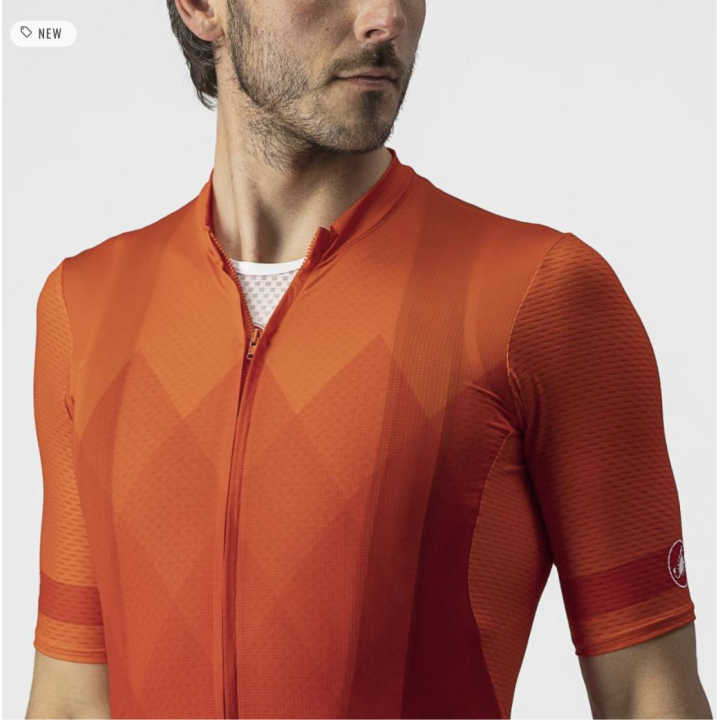 Castelli A TUTTA oranžiniai dviratininko marškinėliai
