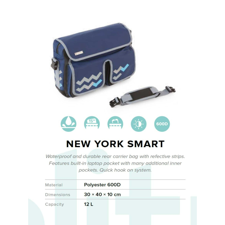 KROSS Le Grand Single Pannier New York Smart bagažinės krepšys 
